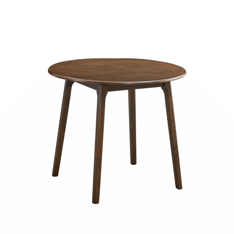 Table de salle à manger ronde à finition noyer