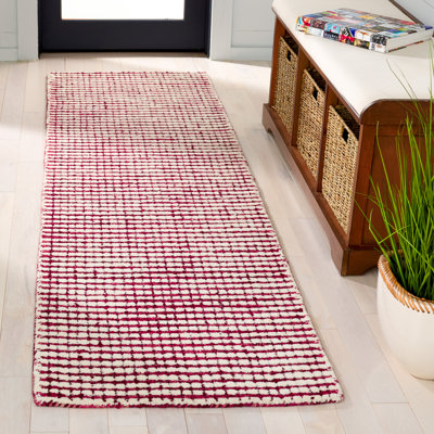 Abstract Hand Tufted Wool Checkered Rug