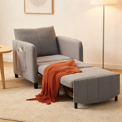 Fauteuil-lit très long convertible 4 en 1 84 po avec mécanisme coulissant 84 po