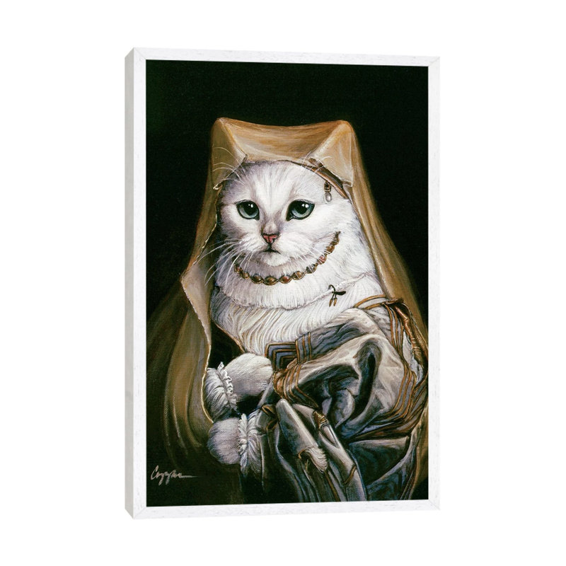 Shefa by Melinda Copper - Painting on Canvas, White Framed, 66.04 cm H x 45.72 cm W