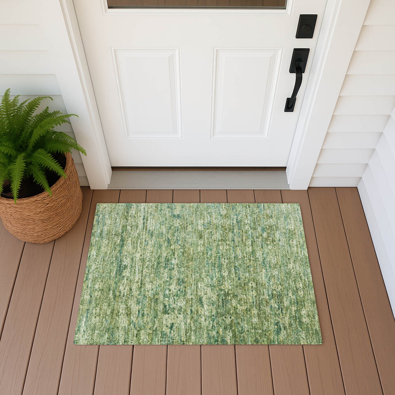 Tapis Ikat Hashlamoun ACN2324 intérieur / extérieur lavable à la machine, Rectangle 1 pi 8 po x 2 pi 6 po