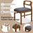 5-Piece 47.2'' Extendable Wood Square Dining Table Set-336994741-336994738