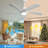 52 Inch Modern Ceiling Fan With Dimmable LED Light 5 Solid Wood Blades Smart Remote Control Reversible DC Motor-934591170-934591171