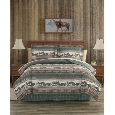 CEDAR COURT Mountainside Tan Ultra Soft Microfiber Reversible Comforter Set