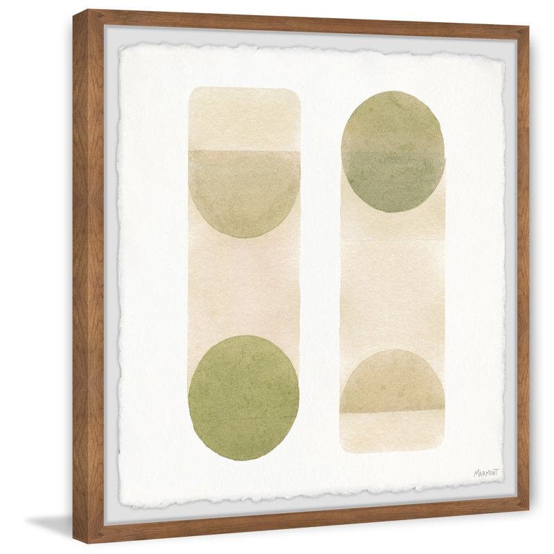 Dark Green Propellers - Single Picture Frame Painting, 41cm H x 41cm W x 3.81cm D