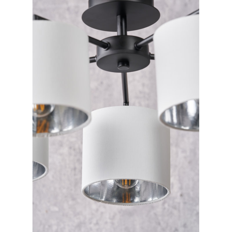 Elin 5 - Light Matte Black Shaded Pendant
