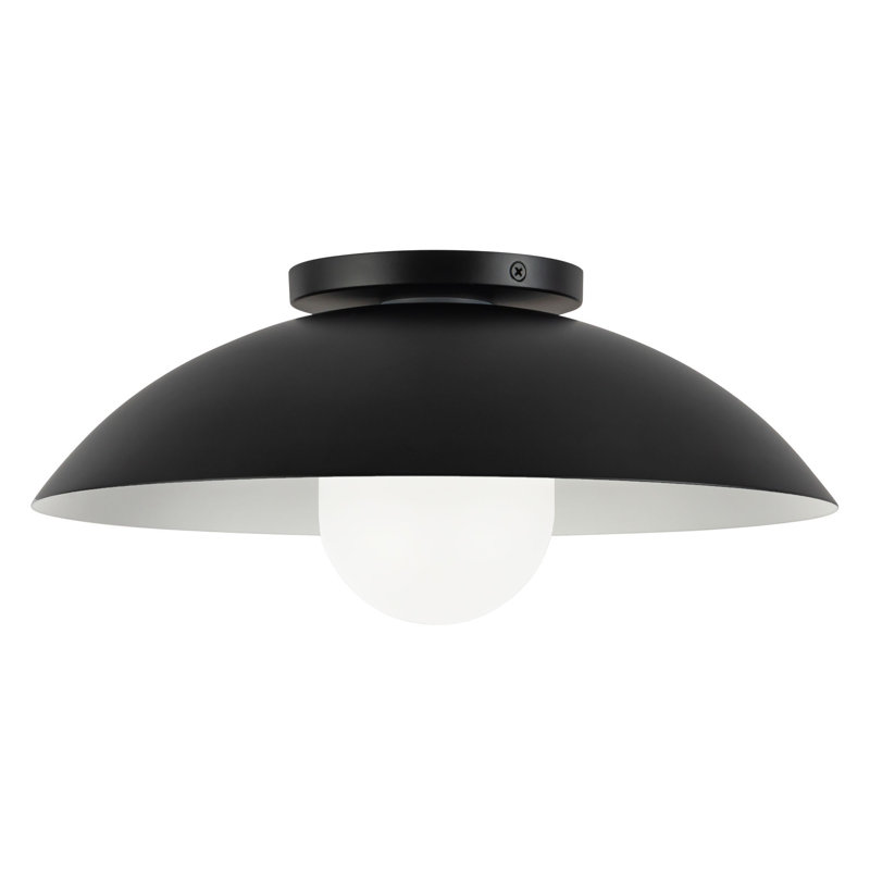 Umbra 14-in Black Semi-Flush Mount, Matte Black