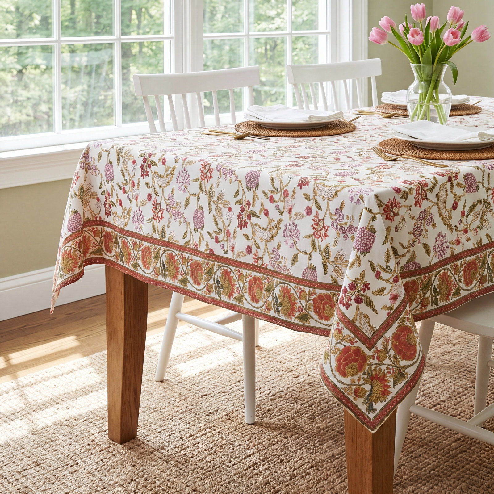 Marlowe Cotton Tablecloth, 59'' Square
