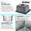 Évier de cuisine en acier inoxydable de calibre 18 KRAUS Fairlane-109401981-114834426