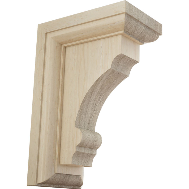 Support en bois Thompson, Hévéa, H 6 po x l 2,5 po x P 4 po