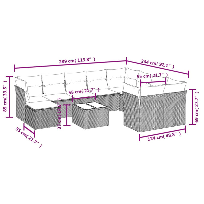 Vidaxl Garden Sofa Set