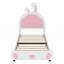 Lit plateforme simple tapissier avec tête de lit en forme de lapin-1768569687