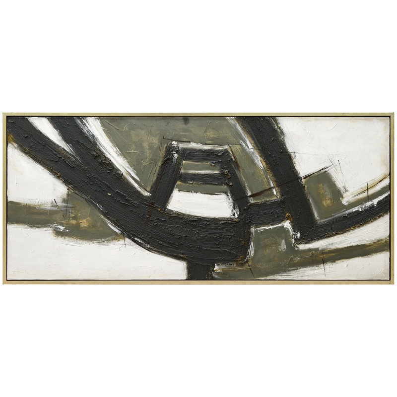 "Connexion II", art encadré peint à la main - cadre de 1,5 pouce