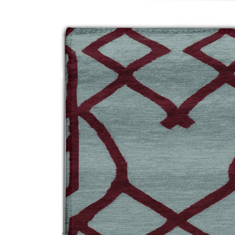 Trellis Gray Indoor and Outdoor Area Rug, Rectangle 8' x 10'