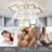 Dalchand 33" 6-Speed Dimmable LED Reversible Flush Mount Ceiling Fan With Remote And App