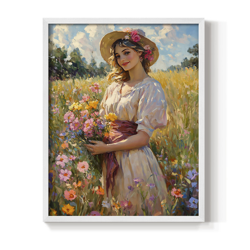 Reproduction encadrée WOMEN Series CCXC - bois massif, H 15 po x l 12 po, Blanc