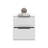 Kaia Nightstand , End Table, Side Table Two Drawers, Metal Handle -White-1725117094