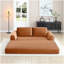 Canapé-lit pliant convertible 2-en-1, canapé-lit en velours côtelé moderne avec 2 * coussins, canapé-lit futon rembourré avec lit escamotable avec lit escamotable, canapé-lit modulaire pliant pour le salon orange-57595087