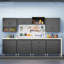 3 Piece Metal Single Storage Cabinet ( 34.6cm H x 29.5cm W x 16.8cm D)-2128389002