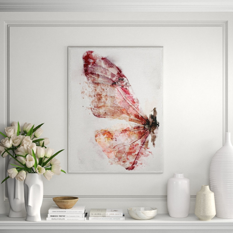 Watercolour Wings I Print by Zoey Riley, 40" H x 30" W, Knife Gel