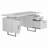 White High Gloss 2-Drawer Computer Desk