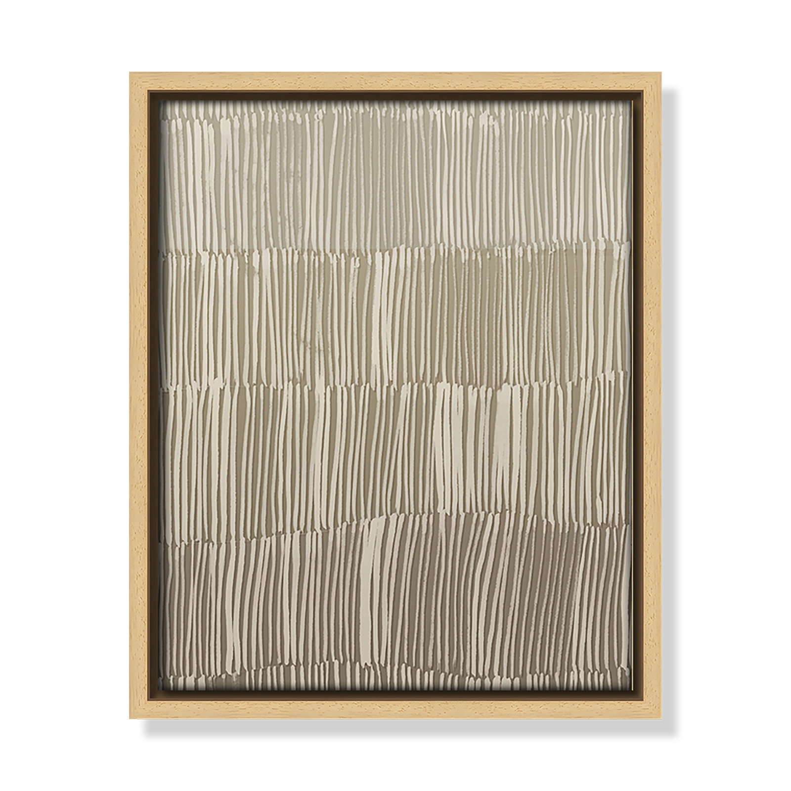 Linear Calm II Print by , 11.5" H x 9.5" W, Natural Floater