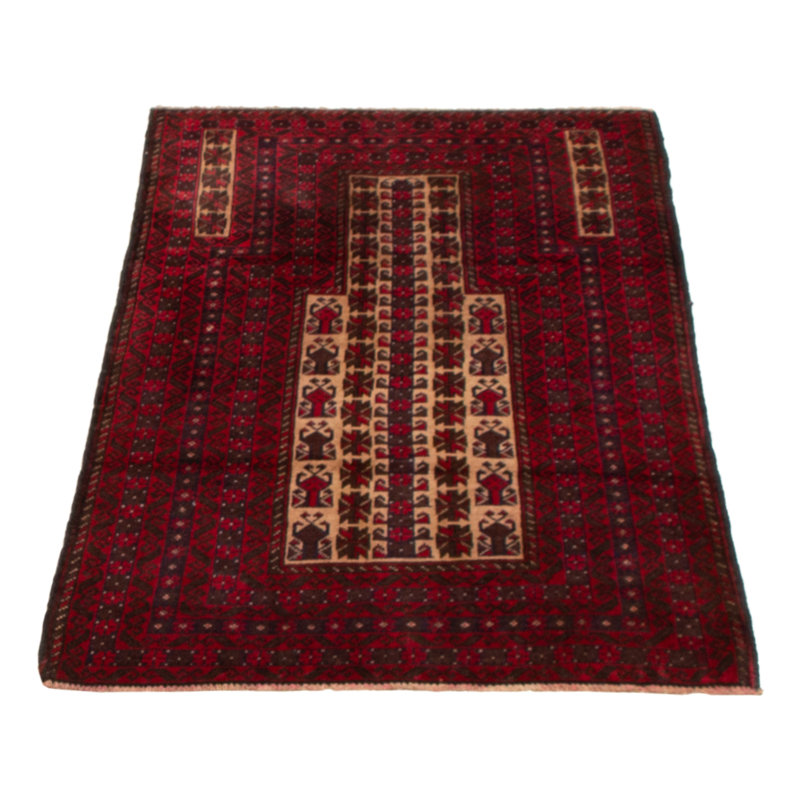 Tapis rouge foncé Crockrell 2 pi 10 po x 4 pi 7 po