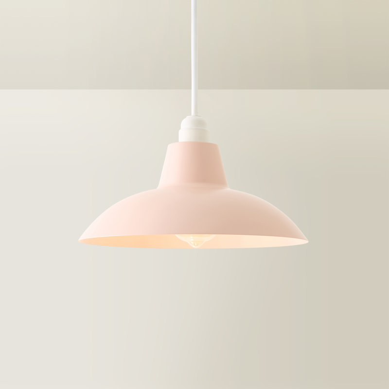 12.2cm H Metal Bowl Pendant Shade ( Clip On ), Peach