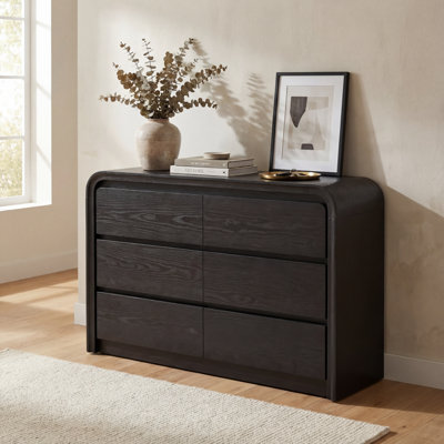 Commode décorative à 6 tiroirs Curved Edge