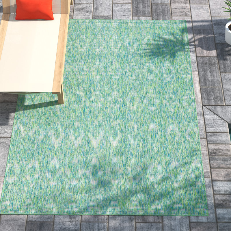 Tapis intérieur / extérieur vert Metcalfe, Rectangle 5 pi 3 po x 7 pi 7 po