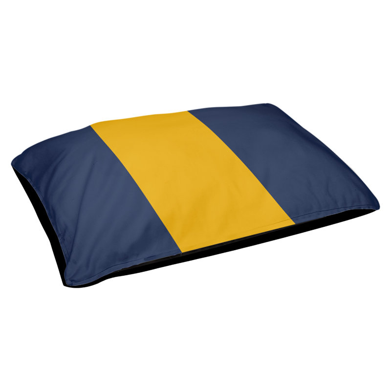 Coussin Ohio Football, Grand (l 40 po x P 30 po x H 14 po), Bleu marine / doré / doré