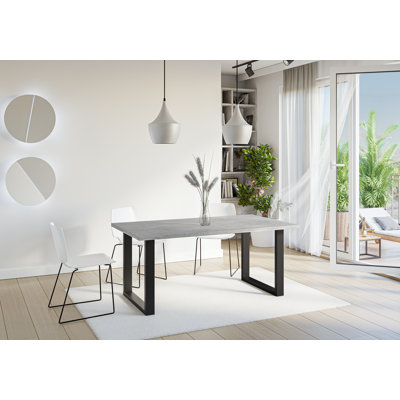 Dining Table Asai with Black Metal Legs