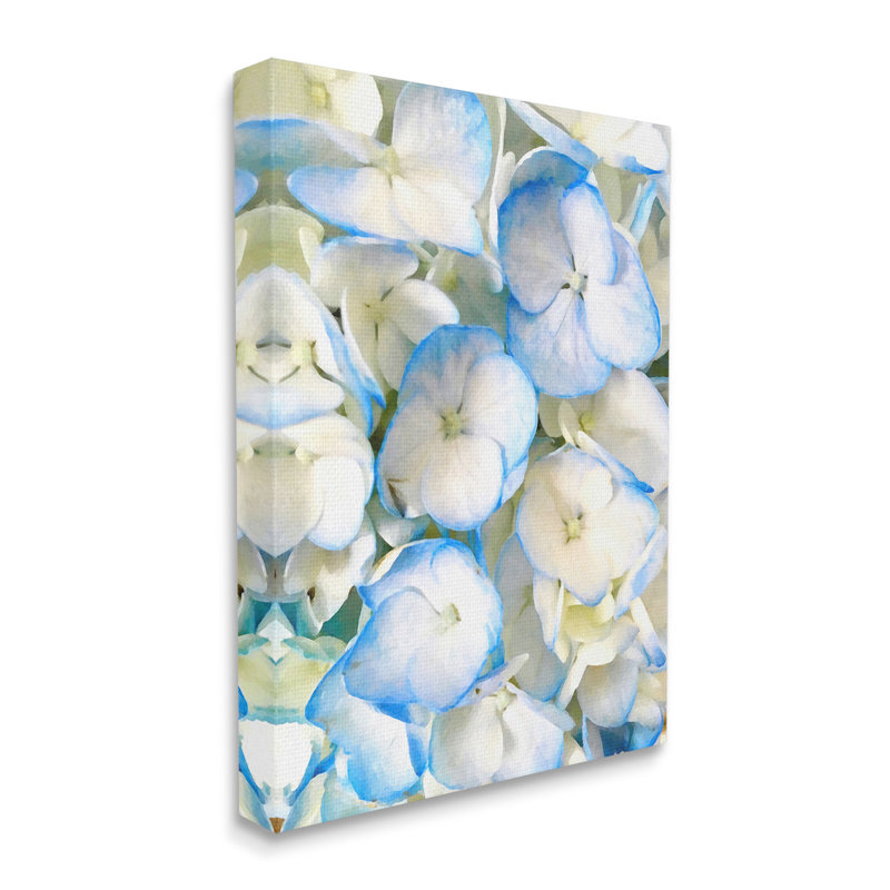Blue Pansies Pattern Canvas Wall Art by GraffiTee Studios, 40" H x 30" W