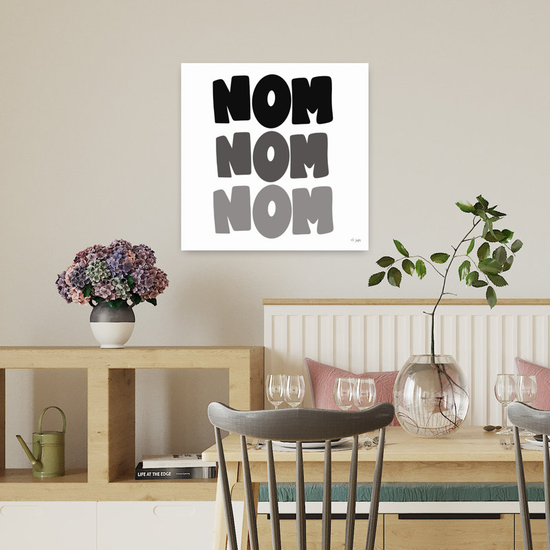 Art contemporain abstrait Nom Nom Nom, H 18 po x l 18 po