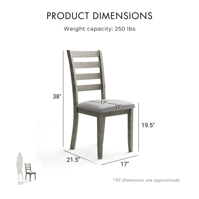 Chaises d'appoint rembourrées en bois 38,25 po de hauteur Bruun