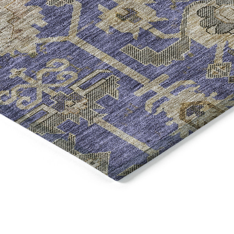 Tapis d'intérieur lavable oriental beige et taupe 10 pi x 14 pi