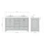 Meuble-lavabo double avec plateau Abshire 61-93359264