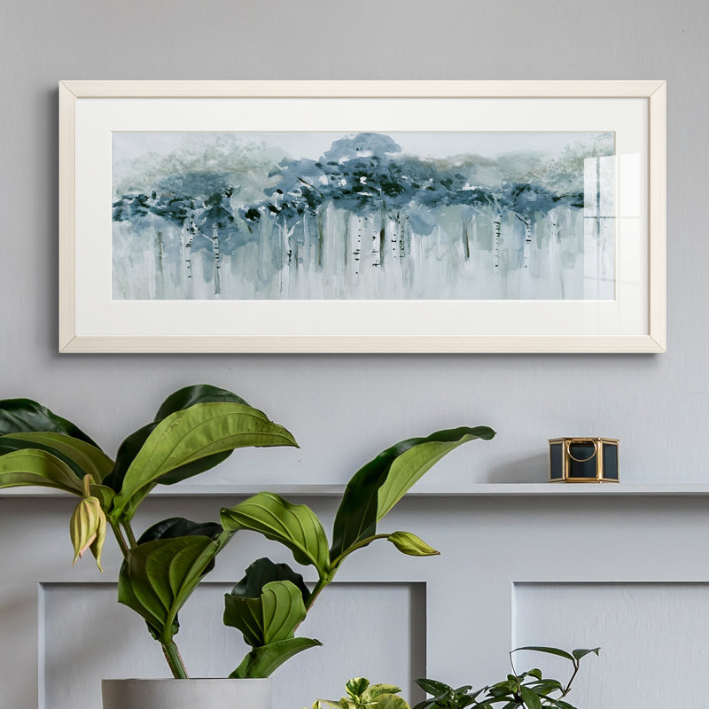 Peinture sur papier encadrée