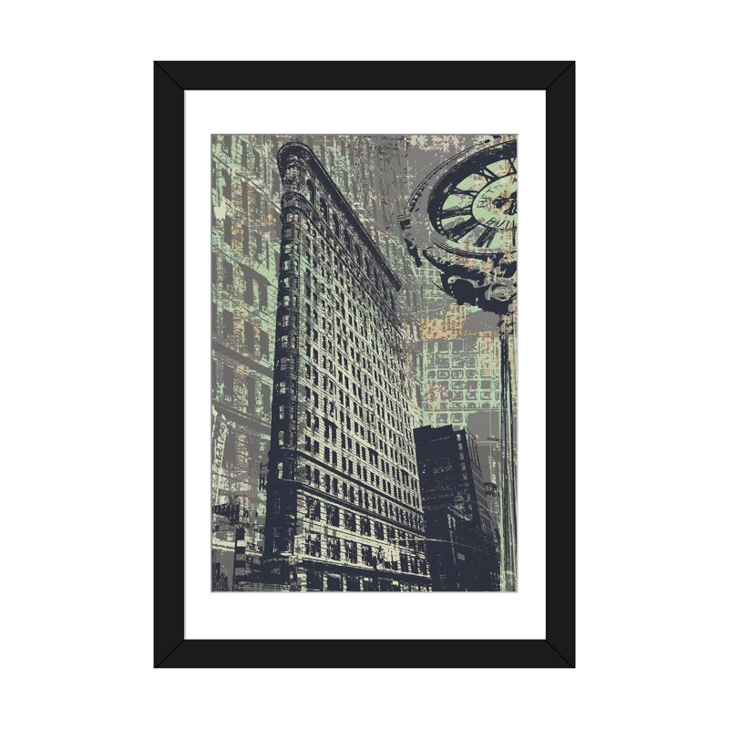 175 Fifth Avenue, impression sur toile tendue, H 32 po x l 24 po x P 1 po, Papier d'art encadré noir, Blanc