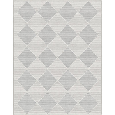 Kehr Basalt Grey Moroccan Diamond Flatwoven Rug – Easy Clean & Durable