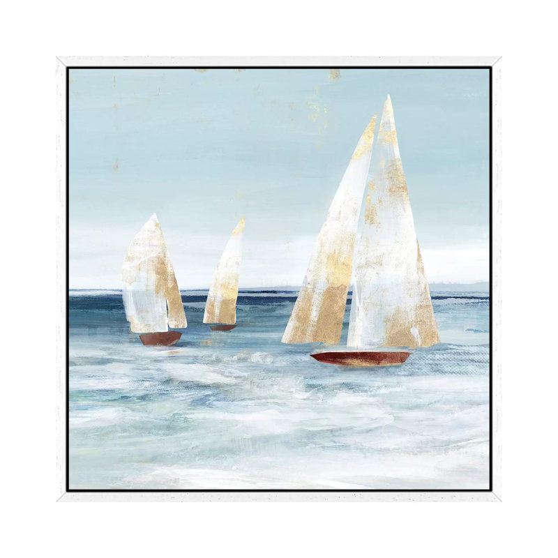 Mainsail by Isabelle Z - Painting on Canvas, White Framed, 66.04 cm H x 66.04 cm W