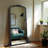 Arch Solid Wood Mirror Ornate Mirror Wall Mirror Retro Mirror with Carved Frame-146354660-146354681