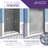 Leon 48" W x 76" H Single Sliding Frameless Shower Door with Tsunami Guard-50266332