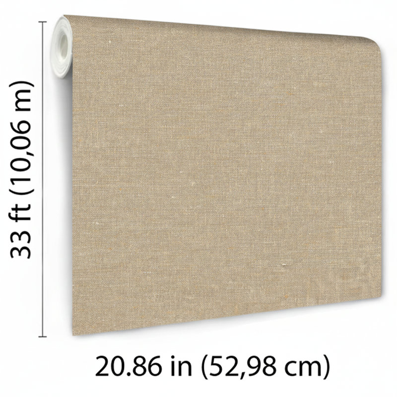 Papier peint texturé imitation chanvre, Taupe