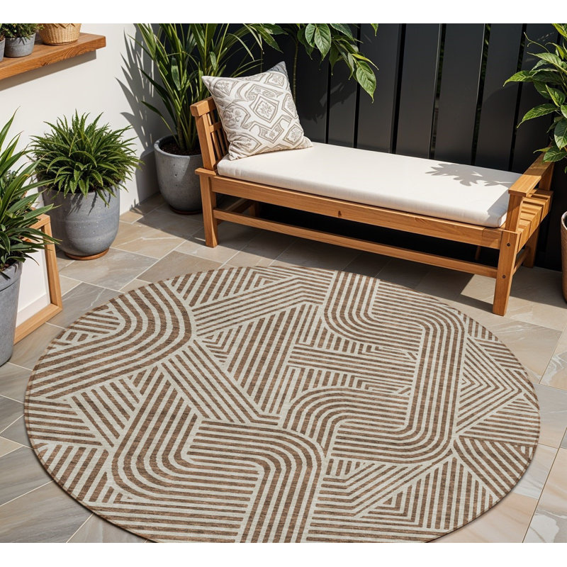 Tapis d'intérieur rond 8 po