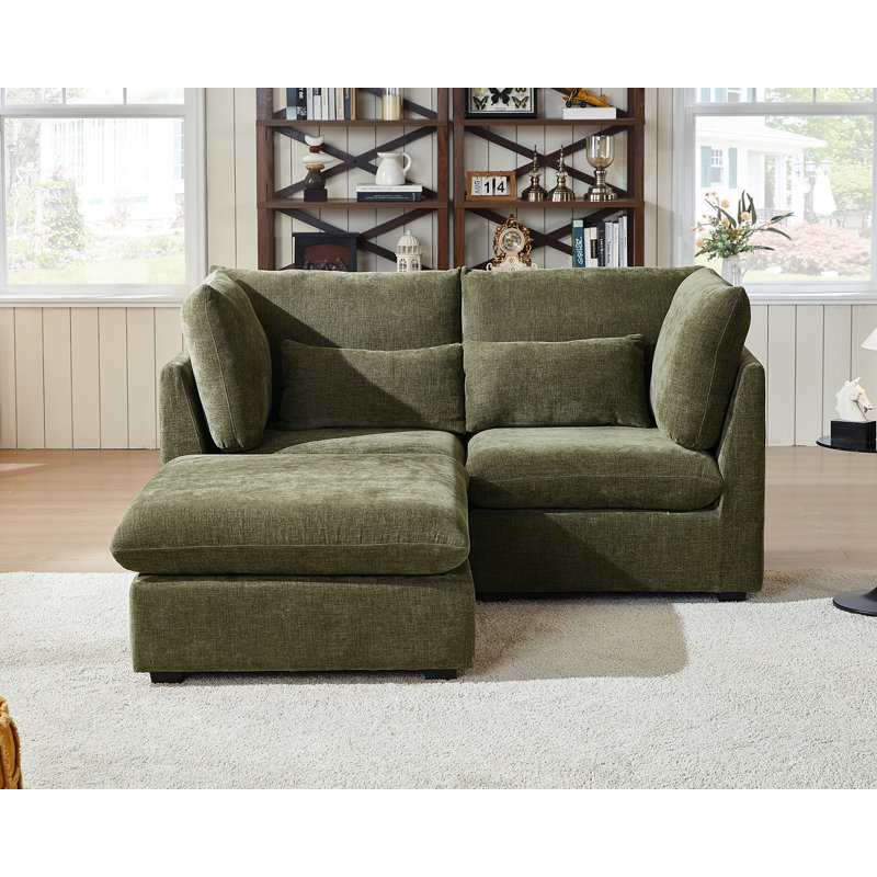 Oversized Chenille Modular Sofa Extra Deep Cloud Corduroy Sectional Couch With Ottoman Chaise Fsc Certified Fluffy Loveseat L Sofa