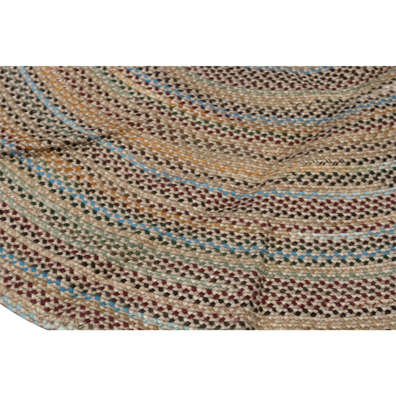 Hand Knotted Wool Area Rug in Tan