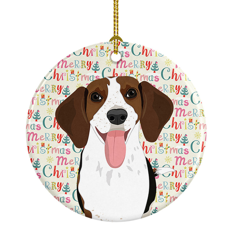 Ornement suspendu en céramique Beagle Ticked 3