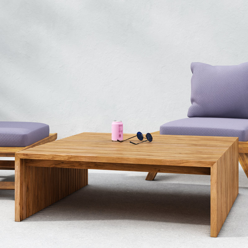 Knightly Square Teak Outdoor Coffee Table , 39.5'' in. W 39.5'' in. D