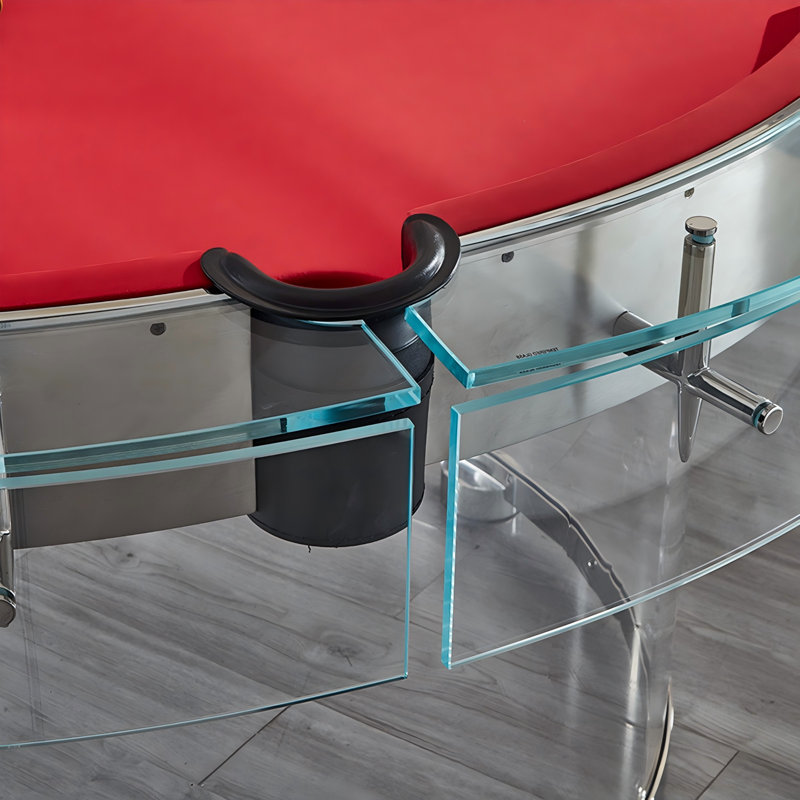 Premium Tempered-Glass Round Acrylic 6'Pool Table